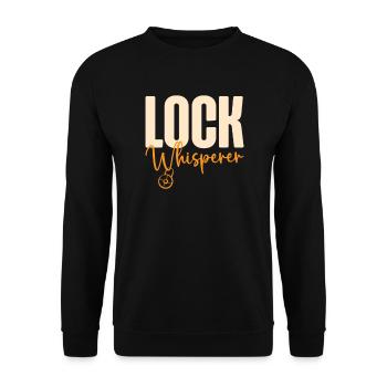 Lock Whisperer Serrurier Serrurier Sélecteur de serrure - Sweat-shirt Unisexe - noir - Devant - Alina (178cm) & Michal (187cm)