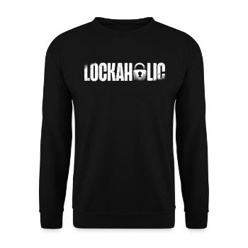 Lockaholic Locksmith Locksmithing Lock Picker - Unisex Sweatshirt - black - Front - Alina (178cm) & Michal (187cm)