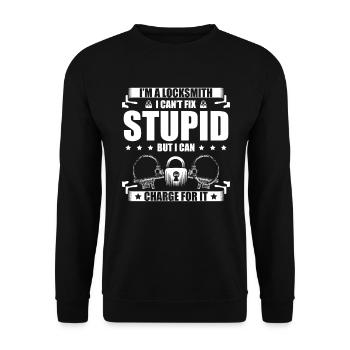 Lock Whisperer Serrurier Serrurier Sélecteur de serrure - Sweat-shirt Unisexe - noir - Devant - Alina (178cm) & Michal (187cm)