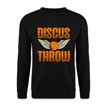 Athletics Event Sport Discuss throwing legend - Unisex Sweatshirt - black - Front - Alina (178cm) & Michal (187cm)