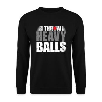 I throw heavy balls Athletics discuss - Unisex Sweatshirt - black - Front - Alina (178cm) & Michal (187cm)