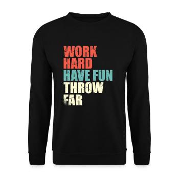 Athletics Event Sport Discuss throwing legend - Unisex Sweatshirt - black - Front - Alina (178cm) & Michal (187cm)