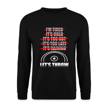 Athletics Event Sport Discuss throwing legend - Unisex Sweatshirt - black - Front - Alina (178cm) & Michal (187cm)