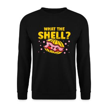 What to the mussel oyster lover, the - Unisex Sweatshirt - black - Front - Alina (178cm) & Michal (187cm)