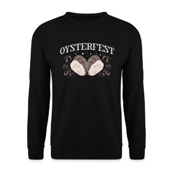 Oyster Whisperer Shucking Buddy - Unisex Sweatshirt - black - Front - Alina (178cm) & Michal (187cm)