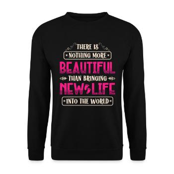 Ob-gyn Squad Doctor Obstetrician Gynecologist - Unisex Sweatshirt - black - Front - Alina (178cm) & Michal (187cm)