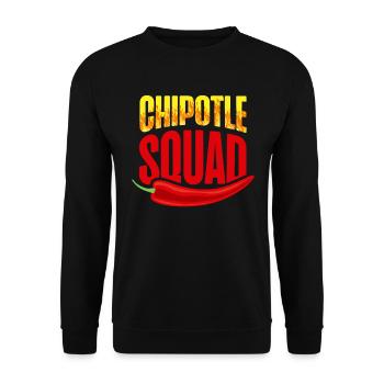 Chipotle Squad Spicy Food Flavour Spice - Unisex Sweatshirt - black - Front - Alina (178cm) & Michal (187cm)