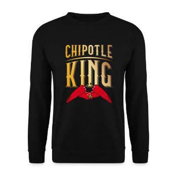 Chipotle King Spicy Food Flavour Spice - Unisex Sweatshirt - black - Front - Alina (178cm) & Michal (187cm)