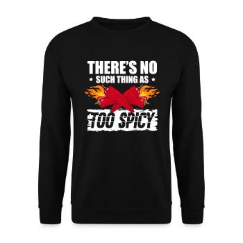 There is no too spicy food Chipotle - Unisex Sweatshirt - black - Front - Alina (178cm) & Michal (187cm)