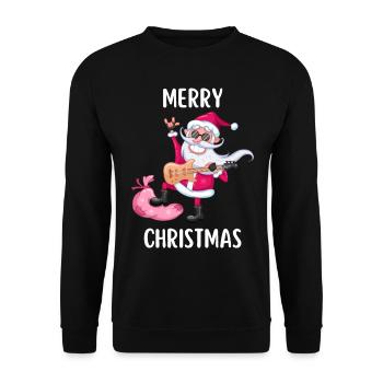 Merry Christmas Lustiges Weihnachtsshirt - Unisex Pullover - Schwarz - Vorne - Alina (178cm) & Michal (187cm)