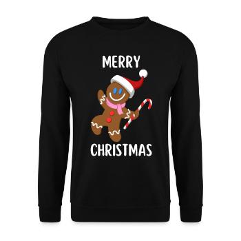 Joyeux Noël Drôle de Chemise de Noël - Sweat-shirt Unisexe - noir - Devant - Alina (178cm) & Michal (187cm)