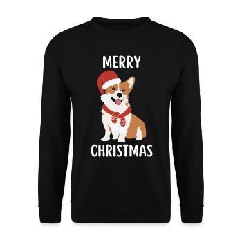 Joyeux Noël Drôle de Chemise de Noël - Sweat-shirt Unisexe - noir - Devant - Alina (178cm) & Michal (187cm)