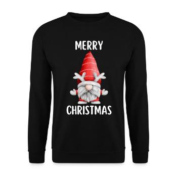 Merry Christmas Lustiges Weihnachtsshirt - Unisex Pullover - Schwarz - Vorne - Alina (178cm) & Michal (187cm)