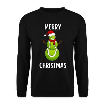 Joyeux Noël Drôle de Chemise de Noël - Sweat-shirt Unisexe - noir - Devant - Alina (178cm) & Michal (187cm)