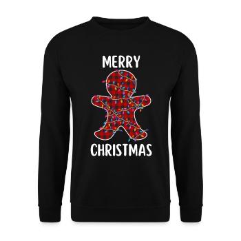 Joyeux Noël Drôle de Chemise de Noël - Sweat-shirt Unisexe - noir - Devant - Alina (178cm) & Michal (187cm)