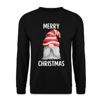 Joyeux Noël Drôle de Chemise de Noël - Sweat-shirt Unisexe - noir - Devant - Alina (178cm) & Michal (187cm)