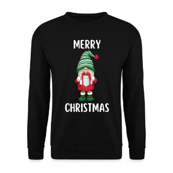 Joyeux Noël Drôle de Chemise de Noël - Sweat-shirt Unisexe - noir - Devant - Alina (178cm) & Michal (187cm)