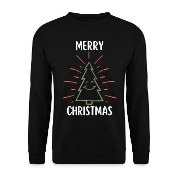 Joyeux Noël Drôle de Chemise de Noël - Sweat-shirt Unisexe - noir - Devant - Alina (178cm) & Michal (187cm)