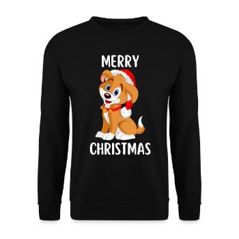 Joyeux Noël Drôle de Chemise de Noël - Sweat-shirt Unisexe - noir - Devant - Alina (178cm) & Michal (187cm)