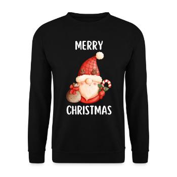 Joyeux Noël Drôle de Chemise de Noël - Sweat-shirt Unisexe - noir - Devant - Alina (178cm) & Michal (187cm)