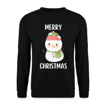 Joyeux Noël Drôle de Chemise de Noël - Sweat-shirt Unisexe - noir - Devant - Alina (178cm) & Michal (187cm)