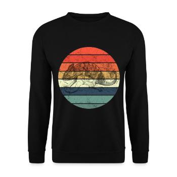 Chameleon - Retro Vintage Sunset - Unisex Sweatshirt - black - Front - Alina (178cm) & Michal (187cm)