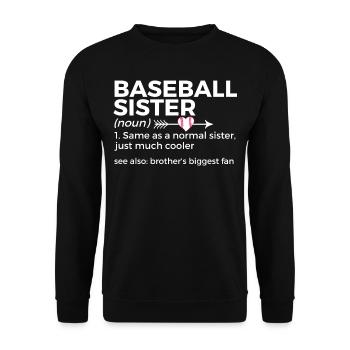 Baseball for Baseball Players - Unisex Sweatshirt - black - Front - Alina (178cm) & Michal (187cm)
