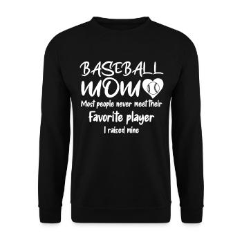 Baseball for Baseball Players - Unisex Sweatshirt - black - Front - Alina (178cm) & Michal (187cm)