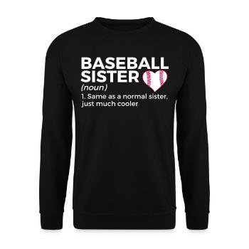 Baseball for Baseball Players - Unisex Sweatshirt - black - Front - Alina (178cm) & Michal (187cm)