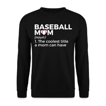 Baseball for Baseball Players - Unisex Sweatshirt - black - Front - Alina (178cm) & Michal (187cm)