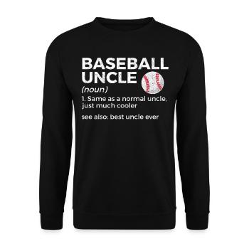 Baseball for Baseball Players - Unisex Sweatshirt - black - Front - Alina (178cm) & Michal (187cm)