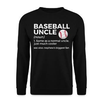 Baseball for Baseball Players - Unisex Sweatshirt - black - Front - Alina (178cm) & Michal (187cm)
