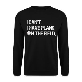 Baseball for Baseball Players - Unisex Sweatshirt - black - Front - Alina (178cm) & Michal (187cm)