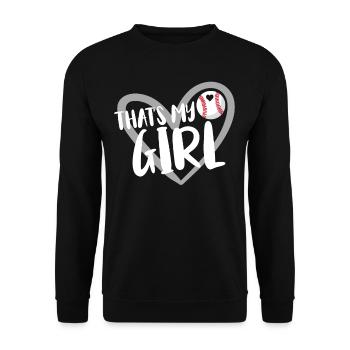 Baseball for Baseball Players - Unisex Sweatshirt - black - Front - Alina (178cm) & Michal (187cm)