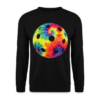 Pickleball Tie Dye Retro 80s 90s - Unisex Sweatshirt - black - Front - Alina (178cm) & Michal (187cm)