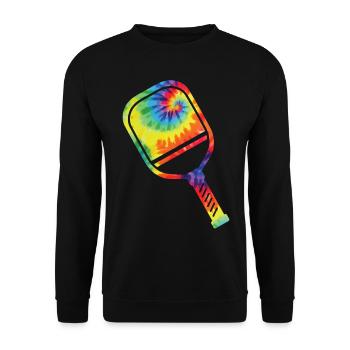 Pickleball Paddle Tie Dye Retro - Sweat-shirt Unisexe - noir - Devant - Alina (178cm) & Michal (187cm)