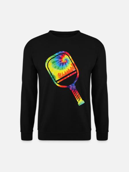 Pickleball Paddle Tie Dye Retro - Unisex Sweatshirt - black
