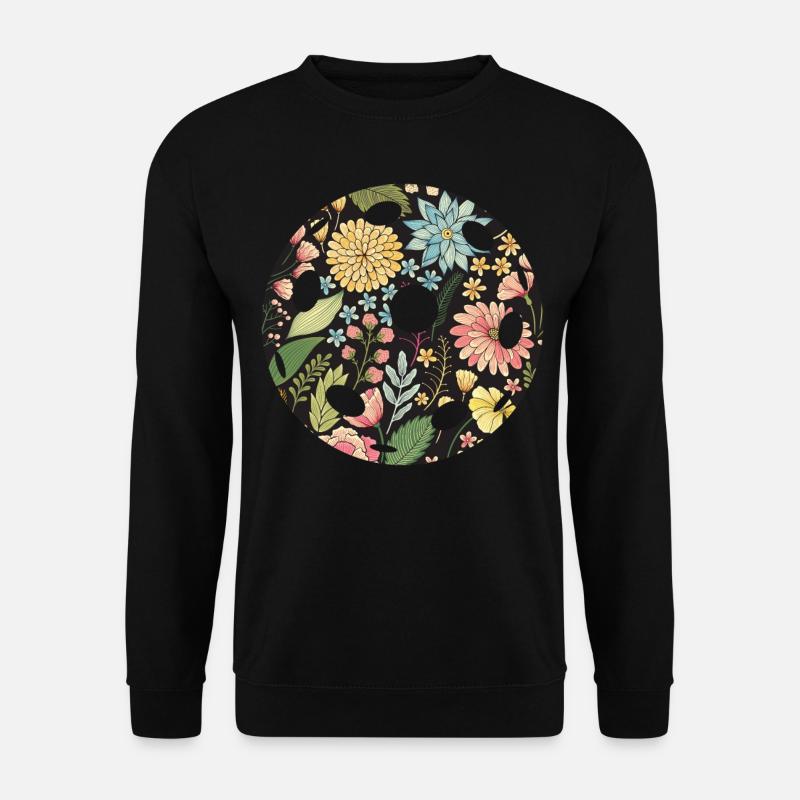 Pickleball Flower Floral - Unisex Sweatshirt - black