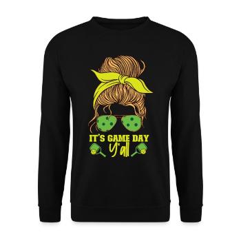 Pickleball Cute Girl Ladies - Unisex Pullover - Schwarz - Vorne - Alina (178cm) & Michal (187cm)