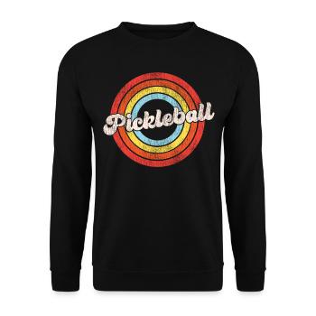 Pickleball Retro Vintage - Sweat-shirt Unisexe - noir - Devant - Alina (178cm) & Michal (187cm)