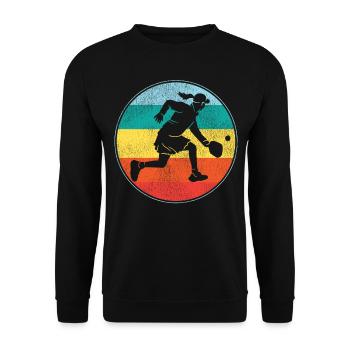 Pickleball Retro Vintage - Sweat-shirt Unisexe - noir - Devant - Alina (178cm) & Michal (187cm)