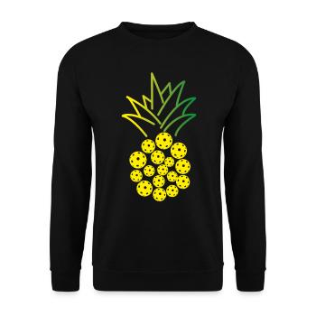 Pickleball Pineapple - Unisex Pullover - Schwarz - Vorne - Alina (178cm) & Michal (187cm)