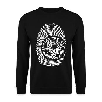 Pickleball Fingerprint C’est dans mon - Sweat-shirt Unisexe - noir - Devant - Alina (178cm) & Michal (187cm)