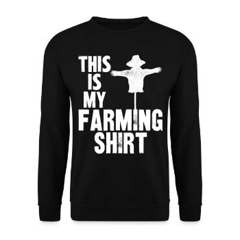 Farming Farmer Vintage C’est mon - Sweat-shirt Unisexe - noir - Devant - Alina (178cm) & Michal (187cm)