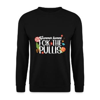 Sommer Kommt Fk The Pullis - Unisex Pullover - Schwarz - Vorne - Alina (178cm) & Michal (187cm)
