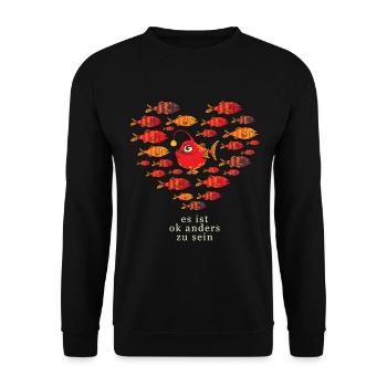 Soyez différent c’est correct d’être différent - Sweat-shirt Unisexe - noir - Devant - Alina (178cm) & Michal (187cm)