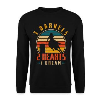 3 Barrels 2 Hearts 1 Dream - Unisex Sweatshirt - black - Front - Alina (178cm) & Michal (187cm)