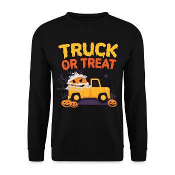 Truck Or Treat - Unisex Sweatshirt - black - Front - Alina (178cm) & Michal (187cm)