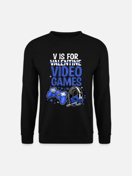 V Is For Video Games - Unisex Pullover - Schwarz