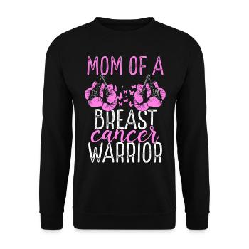 Mom Breast Cancer Awareness Mothers Day Mama - Unisex Pullover - Schwarz - Vorne - Alina (178cm) & Michal (187cm)